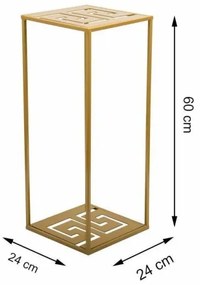 Suport pentru flori 60x24 cm, culoare aurie