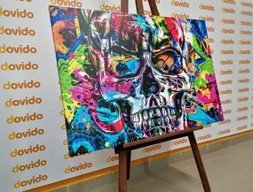Tablou craniu de artă colorat