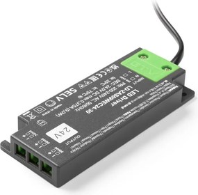 Transformator Easy Click GTV pentru bandă LED, 9W, 24V, IP20, 3 ieșiri Mini AMP, cablu 1,5 m 9 W, 24 V, 1.5 m, Plastic, Easy Click