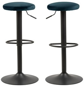 Scaun tip bar cu tapițerie albastră Actona Finch