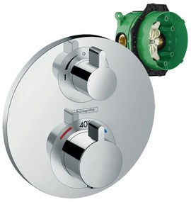 Baterie dus termostatata Hansgrohe Ecostat S doua functii crom si iBox inclus