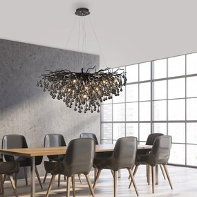 Lustra suspendata design magnific ICICLE negru, 50x100cm