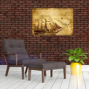Tablou - Harta veche (90x60 cm)
