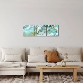 Tablou - Pictura modele abstracte de pictură (cu ceas) (90x30 cm)