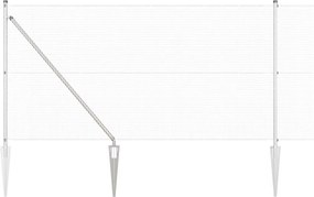 vidaXL Stâlp de gard. Argintiu 25 x 1 m (plasă 16 x 16 mm) Oțel