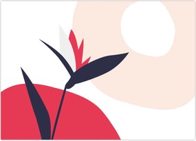 Tablou - Abstracție florală roz N⁰1 (70x50 cm)