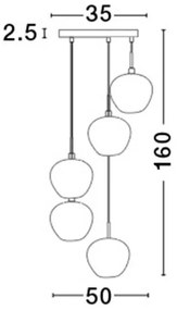 Lustra moderna design decorativ Cedro 5L NVL-8436406