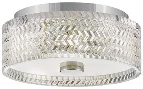 Plafonieră Hinkley HK-ELLE-F-S-CM 2xE27/60W/230V d. 30,5 cm crom