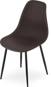 OFERTA Scaun OSAKA maro inchis cu picioare negre II. calitate