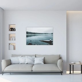 Tablou - lacul nordic înghețat (90x60 cm)