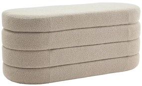 Bancheta cu spatiu de depozitare, Tesatura Boucle Taupe, VOQUE 115cm A-46684 VC