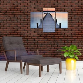 Tablou - Ponton de la Lacul Starnberger, Bavaria, Germania (90x60 cm)