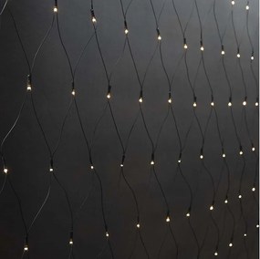 Nedis CLLN160 - Perdea luminoasă LED de Crăciun 160 LED/7 funcții 5 m IP44 alb cald