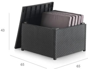 Măsuță de cafea pentru grădină din ratan artificial 56x56 cm – Juinsa