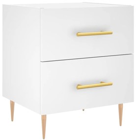 vidaXL Noptieră, alb, 40x35x47,5 cm, lemn compozit