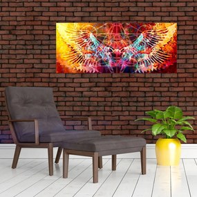 Tablou - Merkaba cu aripi, abstracție (120x50 cm)