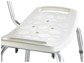 Scaun cu spătar pentru duș Wenko Stool With Back, 54 x 49 cm