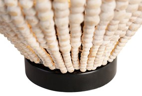 Lampă de masă orientală bej cu mărgele - Moti