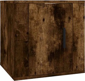 vidaXL Dulap TV montat pe perete, stejar fumuriu, 40x34,5x40 cm