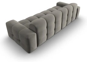 Canapea gri cu tapițerie din catifea 255 cm Kendal – Micadoni Home