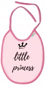 Bavetă impermeabilă Baby Nellys big Mica prințesă, 24 x 23 cm - roz