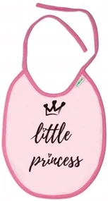 Bavetă impermeabilă Baby Nellys big Mica prințesă, 24 x 23 cm - roz