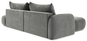 Colțar gri extensibil (cu colț pe partea stângă/cu șezlong) Hale – Makamii