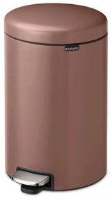 Cos cu pedala Brabantia NewIcon 1008849, 20 L, Inchidere lina, Baza antiderapanta, Finisaj satinat, Maro