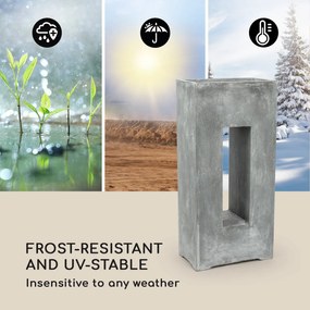 Airflor, ghiveci pentru plante 45 x 100 x 27 cm din fibră de sticlă interior / exterior gri deschis