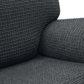 Nueva Textura Huse super elastice RUBINIA antracit fotoliu dublu (l. 140 - 180 cm)
