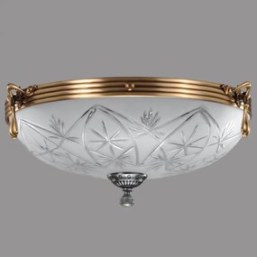 Plafoniera Elegante cu Diam 43 cm, Desing Clasic, Finisaj Bronz Antic - Bussy Lighting 3038-52-45