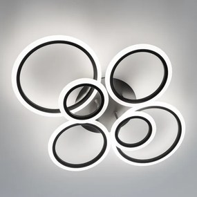 Lustră LED dimabilă aplicată Brilagi ORBITS LED/85W/230V 3000-6500K negru + telecomandă