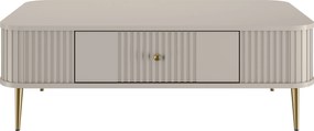 Masă de cafea cu sertar Vesper 103x60 cm - cașmir / picioare aurii