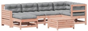 3250922 vidaXL Set mobilier de grădină cu perne, 7 piese, lemn masiv douglas
