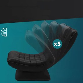 Șezlong ABERDEEN, 87x60x105cm, negru Casaria