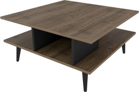 Masuta cafea Akya, nuc, PAL, 89x89x44 cm