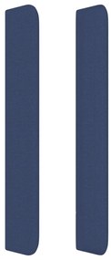 Tablie de pat cu aripioare, albastru, 183x16x118 128 cm, textil 1, Albastru, 183 x 16 x 118 128 cm