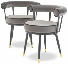 Set de 2 scaune design LUX Vico gri 114379 HZ