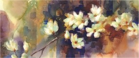 Tablou - Magnolii albe, pictură (120x50 cm)