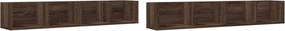 vidaXL Dulapuri de perete, 2 buc., stejar maro, 99x18x16,5 cm, lemn
