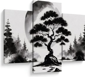 Tablou – Bonsai alb-negru (90x60 cm)