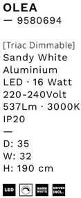 Lustra LED suspendata design modern OLEA, 35cm