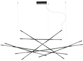 Lustra LED XL suspendata design modern RACCIO negru