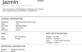 Set de 3 jardiniere decorative Jazmin