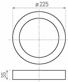 Plafonieră LED FENIX LED/18W/230V 2800K d. 22,5 cm
