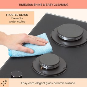 Firetale, plită cu gaz, 2 arzătoare, arzătoare din aluminiu, gaz natural/propan, inclusiv furtun și reductor de presiune