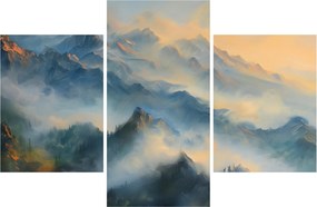 Tablou - Peisaj montan pictat (90x60 cm)