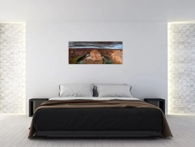 Tablou cu lac în stânci (120x50 cm)