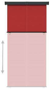 Copertina laterala de balcon, rosu, 140 x 250 cm Rosu, 140 x 250 cm