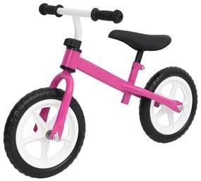 vidaXL Bicicletă pentru echilibru 9,5 inci, cu roți, roz